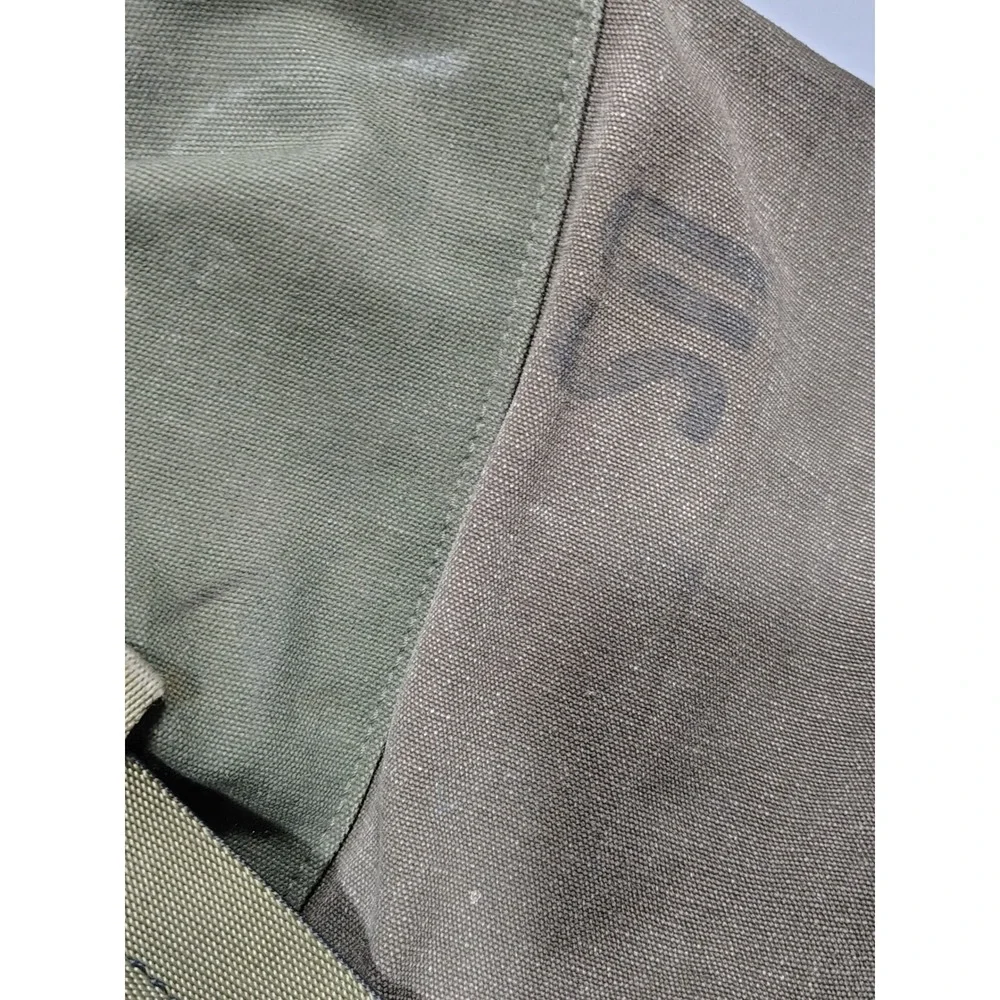 Vintage US Military Canvas Duffle Bag Backpack Two Tone Olive Drab Swartz Paul J